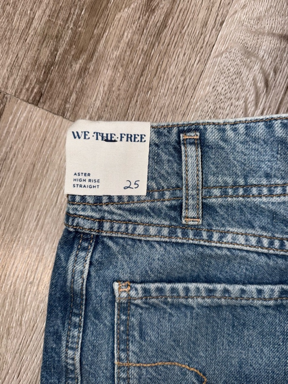 Free People We The Free Aster Straight Leg Jeans in Swarm size 25 - Picture 6 of 7